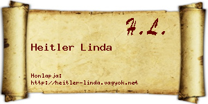 Heitler Linda névjegykártya